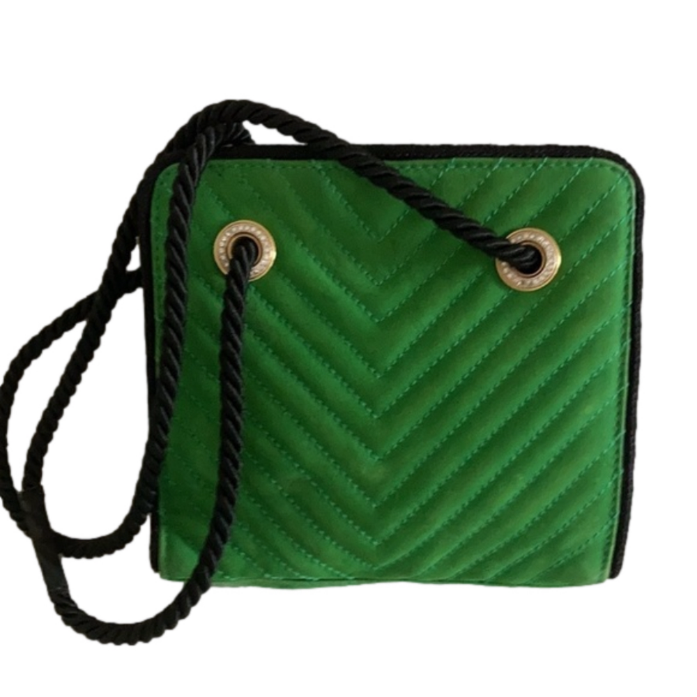 Kenneth JAY LANE vintage velvet small bag . Made in Italy